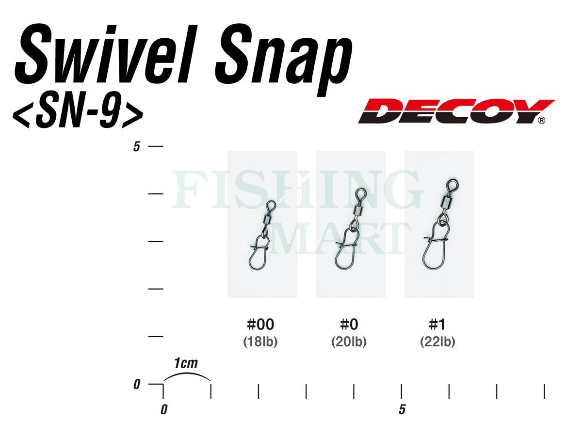 Decoy Agrafki Z Krętlikiem Swivel Snap SN-9 2 Decoy Agrafki Z Krętlikiem Swivel Snap SN-9 - obrazek 2